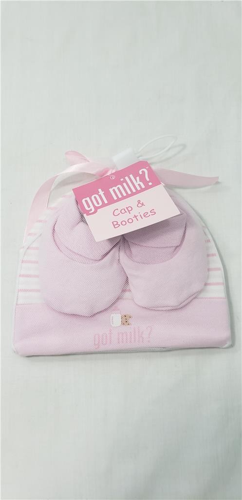 got milk? Infant Cap & Booties Set