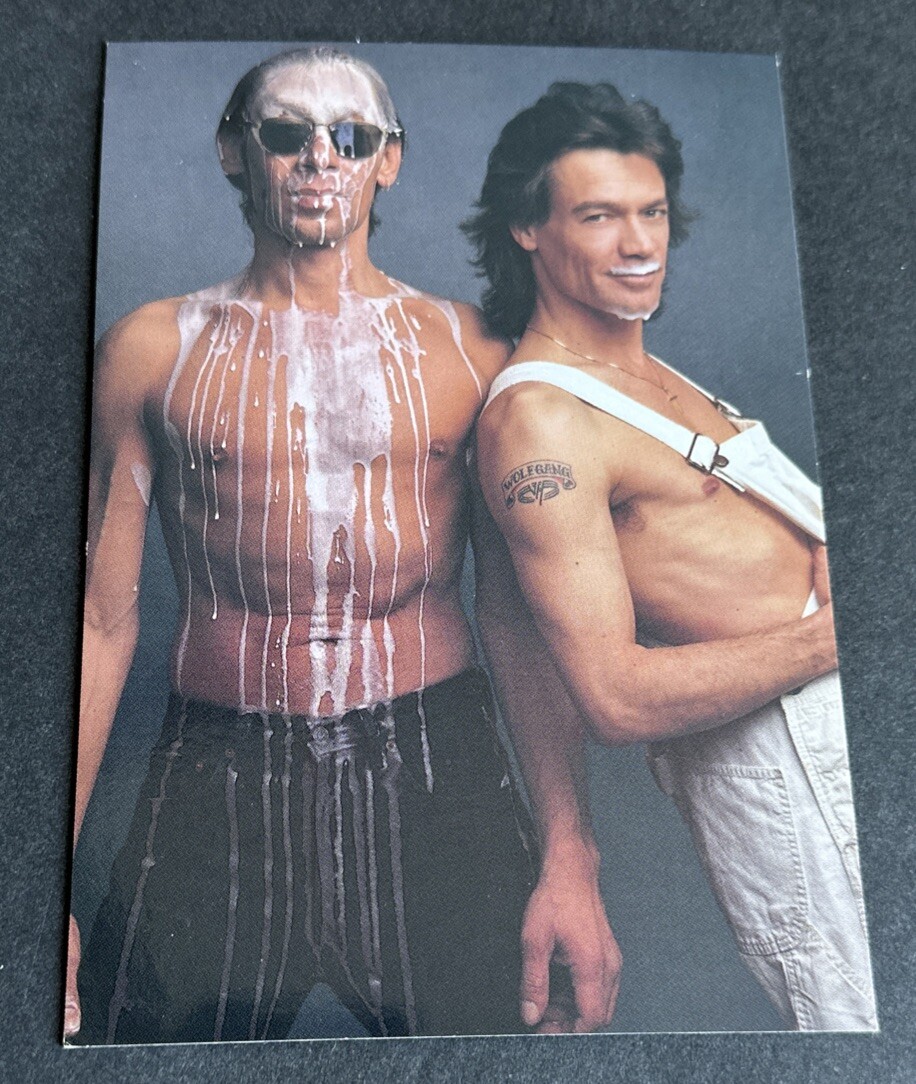 Milk Mustache Alex & Eddie Van Halen Promotional GoCard Postcard