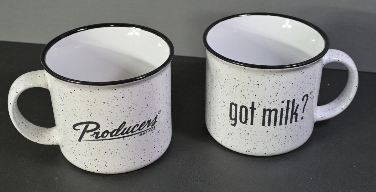 got milk? / Producers Speckled Camp Mug (set of 2)