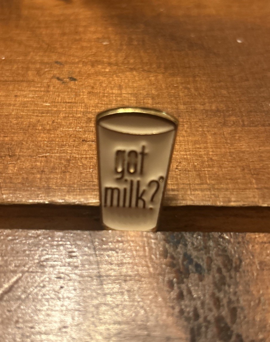 Got Milk National Dairy Council Enamel Pin (gold tone)
