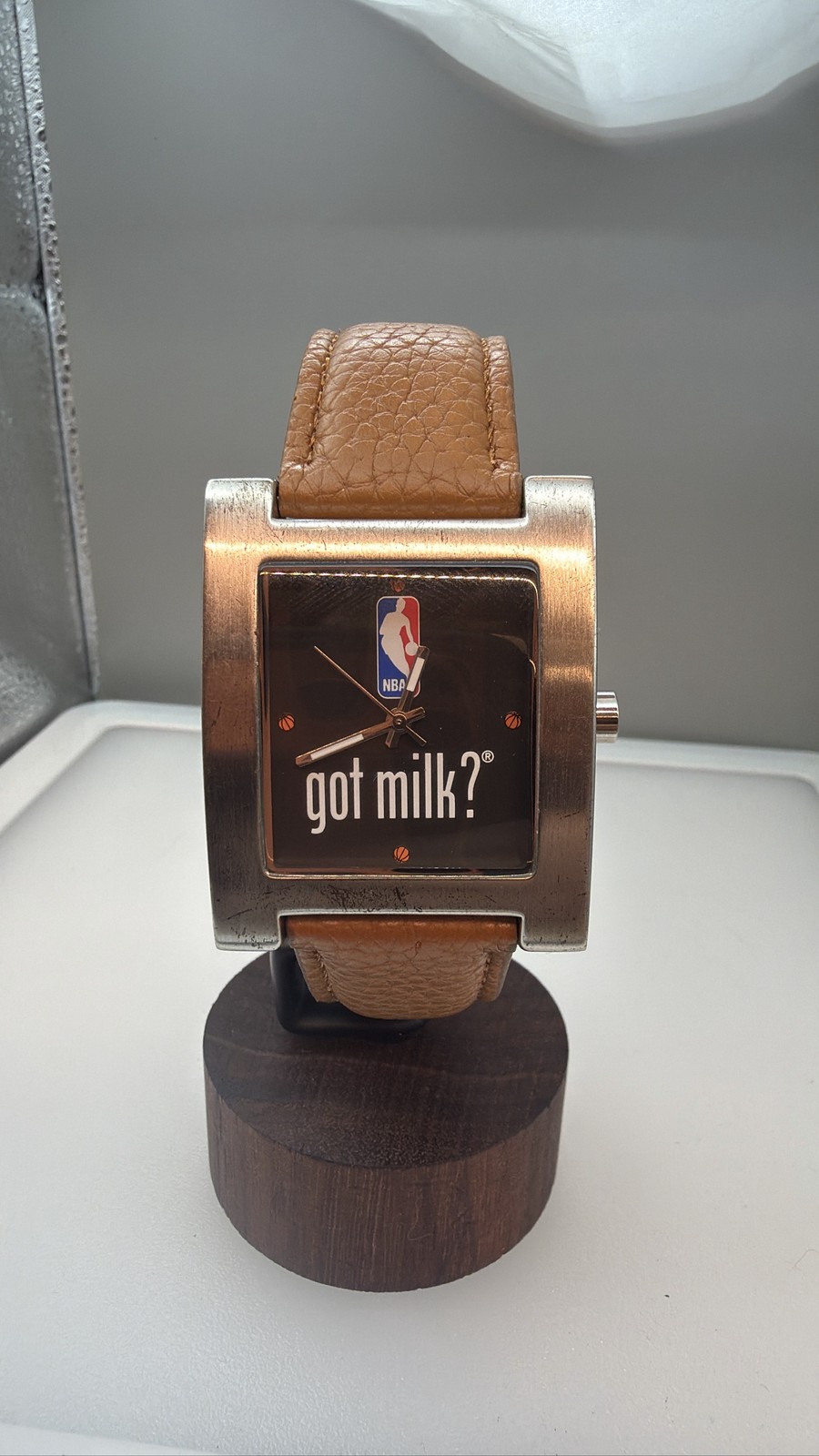 got milk? NBA Leather Wrist Watch