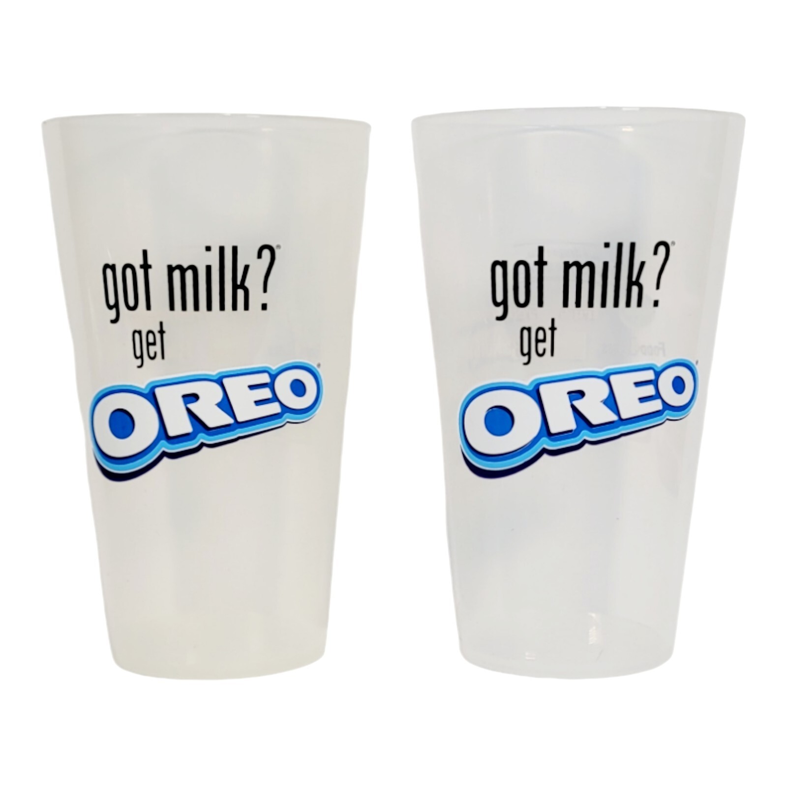 got milk? 'get OREO' Frosted Plastic Cups (Kroger promo, set of 4)