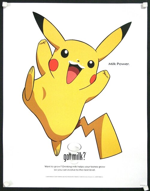 got milk? Pokemon Pikachu 'Milk Power' Promotional Poster