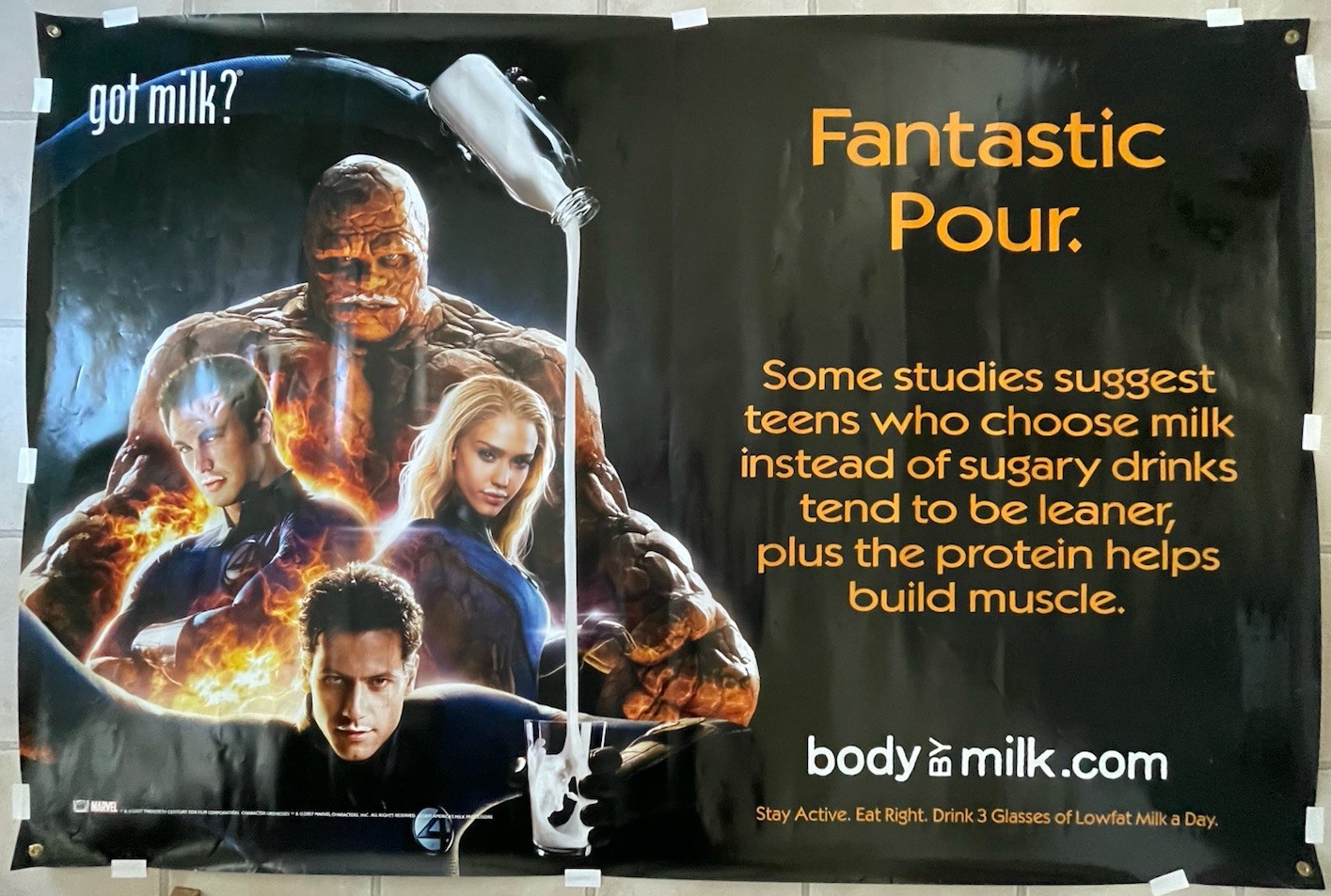 got milk? "Fantastic Pour" Fantastic Four Vinyl POS Banner (6x4 ft)