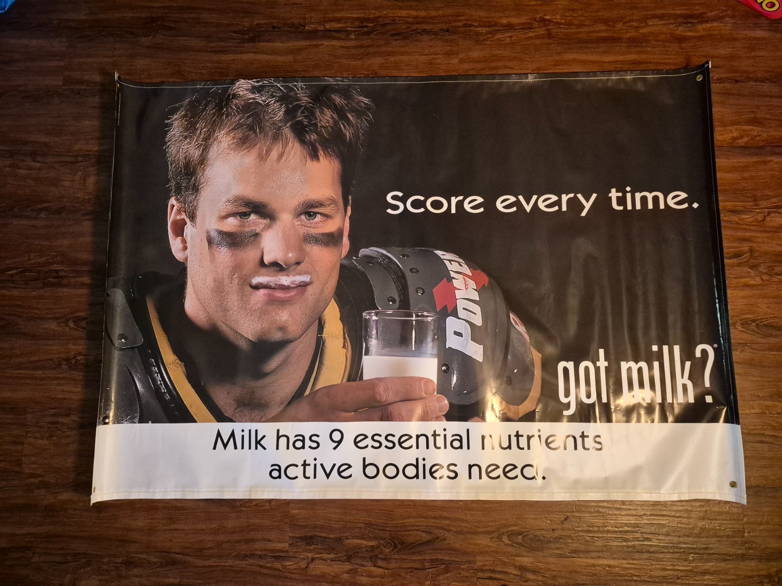 got milk? Tom Brady 'Score Every Time' Vinyl Banner