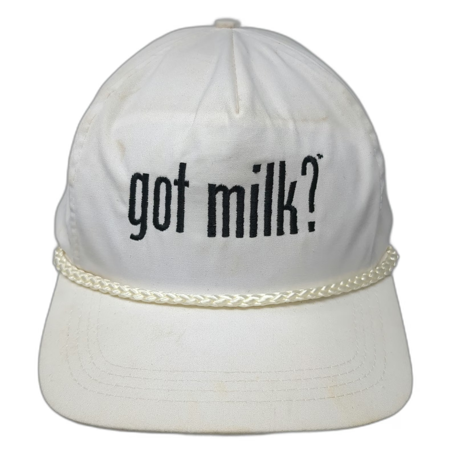 got milk? White 5-Panel Rope Cap