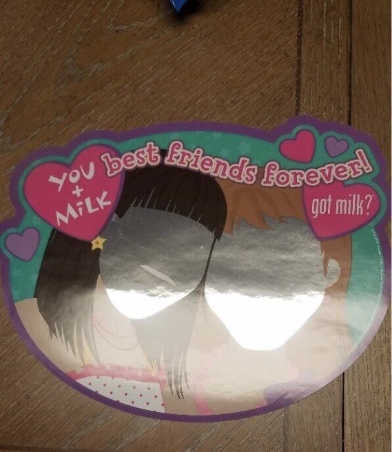 got milk? “You + Milk best friends forever!” mirror sticker