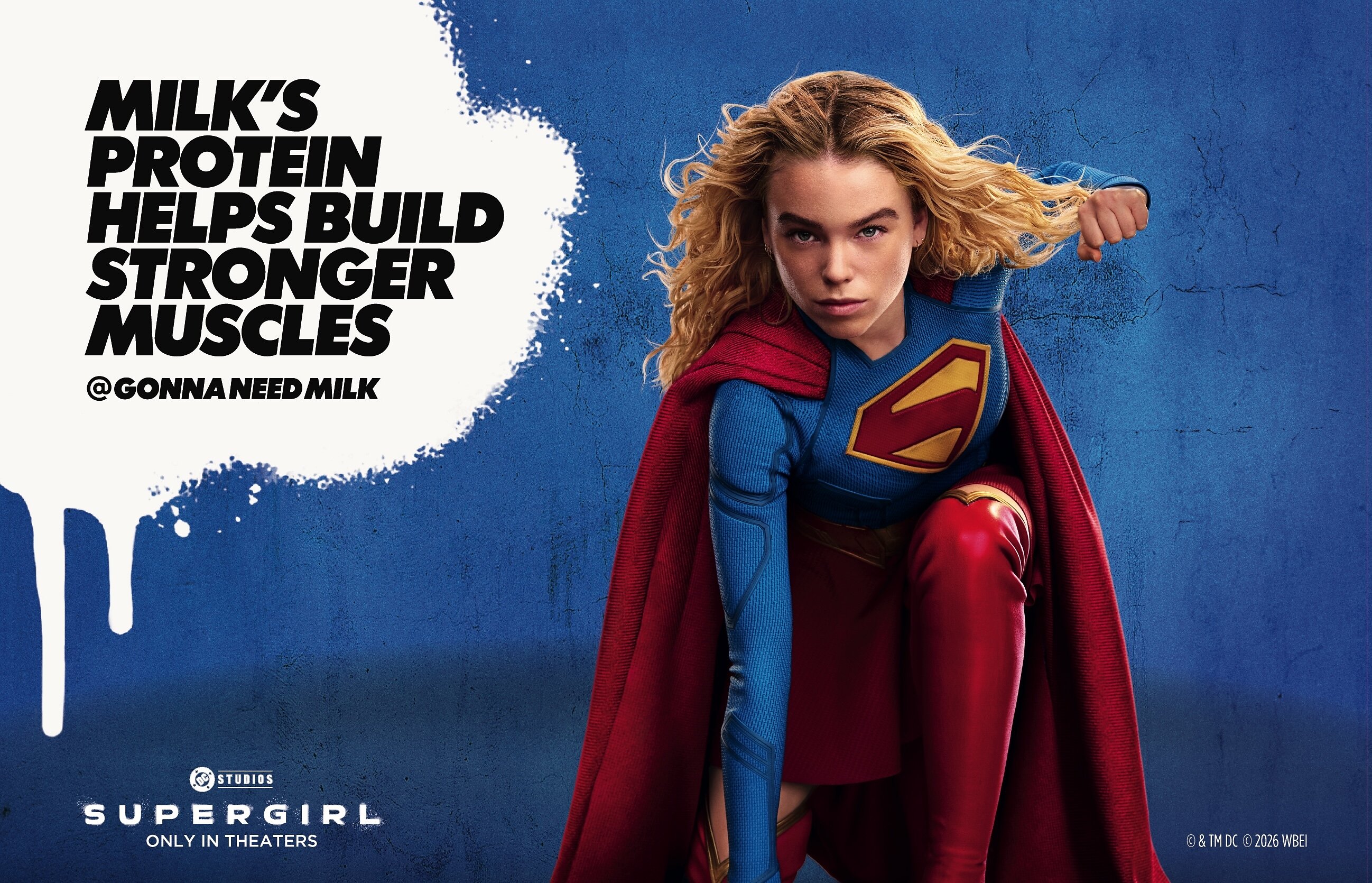Supergirl — Milk’s Protein Helps Build Stronger Muscles