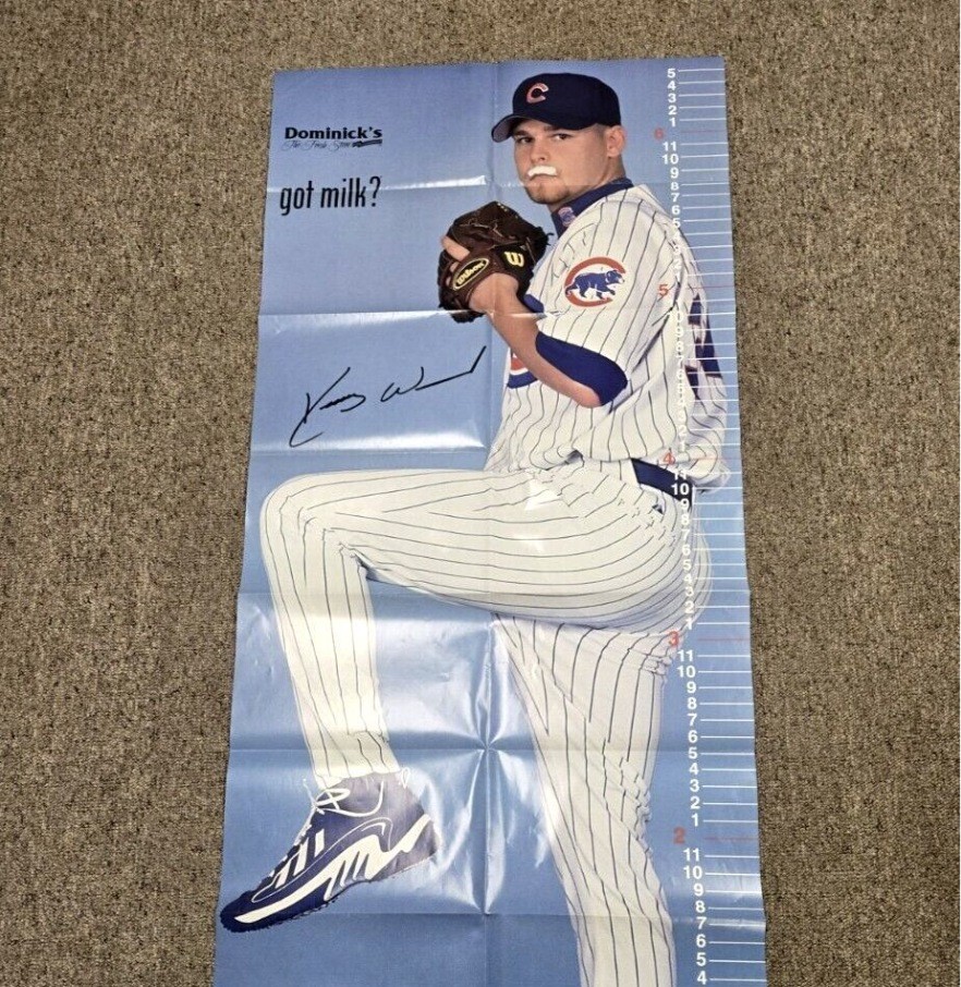 Kerry Wood got milk? growth-chart poster (Cubs, Dominick’s)