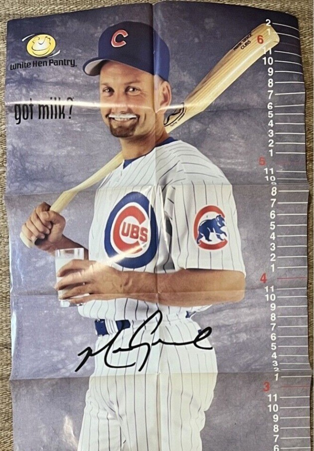 Mark Grace got milk? growth-chart poster (Cubs, White Hen Pantry)