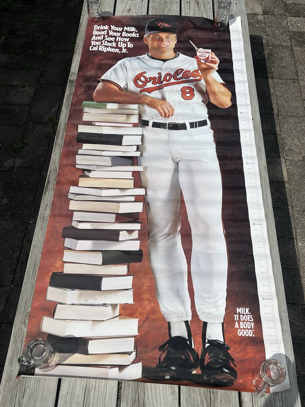 Cal Ripken Jr. “Drink Your Milk, Read Your Books And See How You Stack Up To Cal Ripken, Jr.” growth chart