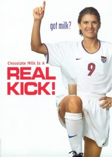 Mia Hamm “Chocolate Milk Is A REAL KICK!” poster