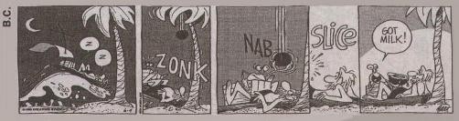 B.C. comic strip with “Got milk!”
