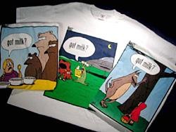 Three of the shirts